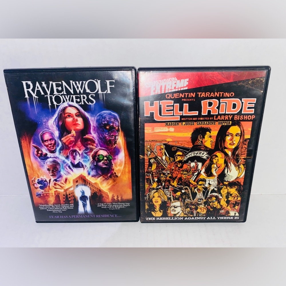 Ravenwolf Towers & Hell Ride Cult Horror DVD Movies